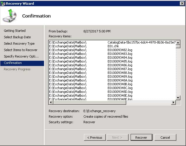 Exchange 2010 Recovery
