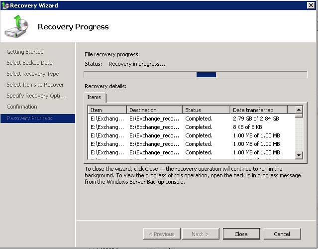 Exchange 2010 Recovery
